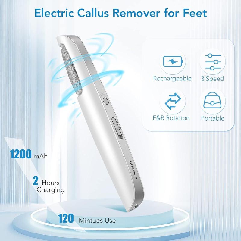 LINKEVAP Summer Electric Foot File, Gentle Adjustable Rotatable Electric  Foot Dead Skin Remover, Callus Remover Tool for Home & Nail Salon Pedicure Care Tool Halloween Gift