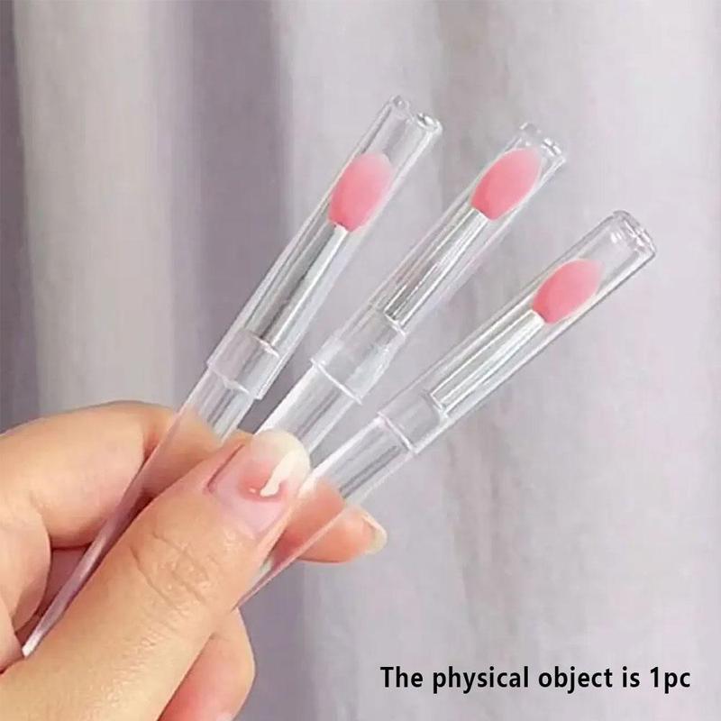 Silicone Lip Brush With Lid, 1 Count Lip Applicator With Cap, Lipstick Applicator Brush, Professional Makeup Tools For Women