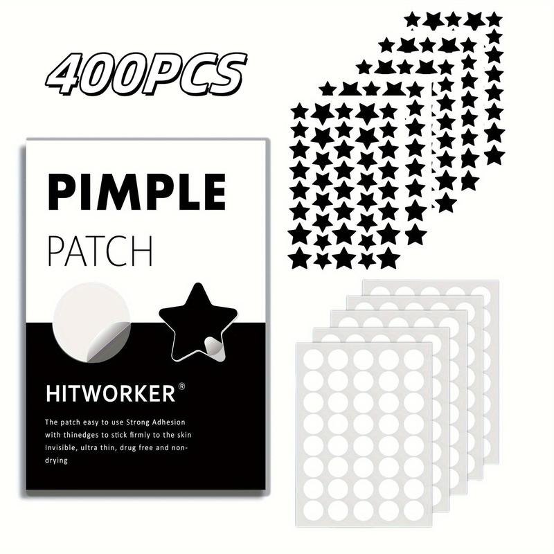 Star & Round Shaped Acne Patches, 1 Box Hydrocolloid Acne Cover Patches, Skin Care Patches for Women & Men All Skin Types, Christmas, Christmas Gift