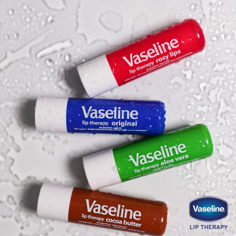 Vaseline Lip Therapy Variety 4-Pack, Moisturizing Lip Balm with Vitamin E, 0.16 Oz Ea