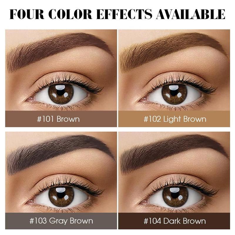 2 Pcs Peel Off Tattoo Eyebrow Gel Set, Natural Color Eye-Brow Gel Long-Lasting Waterproof Eyebrow Tattoo, Easy Peel Off Eyebrow Brow Tattoo Makeup -Up To 3 Days (Dark Brown)