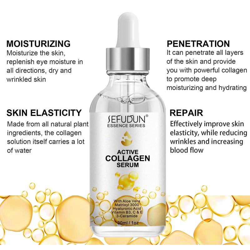 Collagen Facial Essence, 2 Counts Moisturizing Skin Care Serum for Firming Skin, Hydrating Skin Care Product for Women & Girls