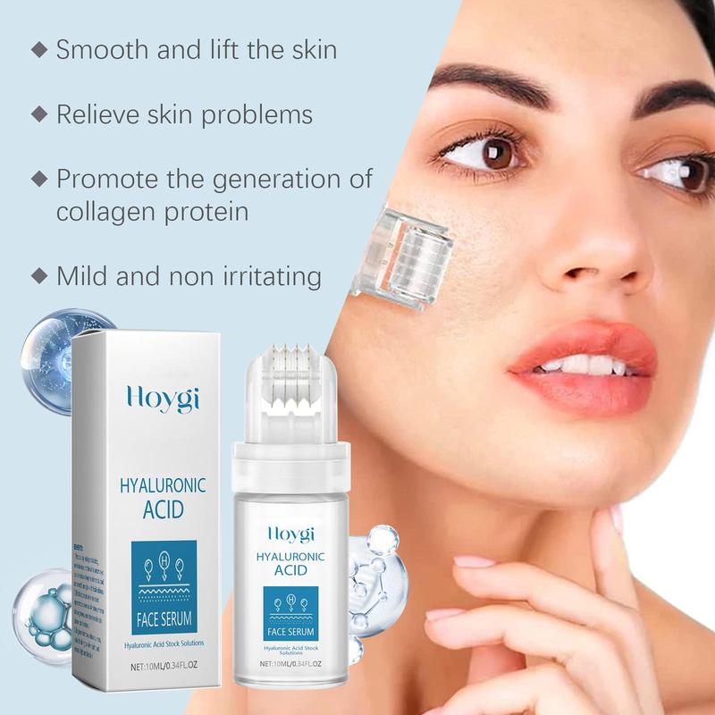 Hyaluronic Acid Microneedle Roller Serum, 3 Counts Moisturizing & Firming Facial Serum For Reducing The Look Or The Signs Of Aging