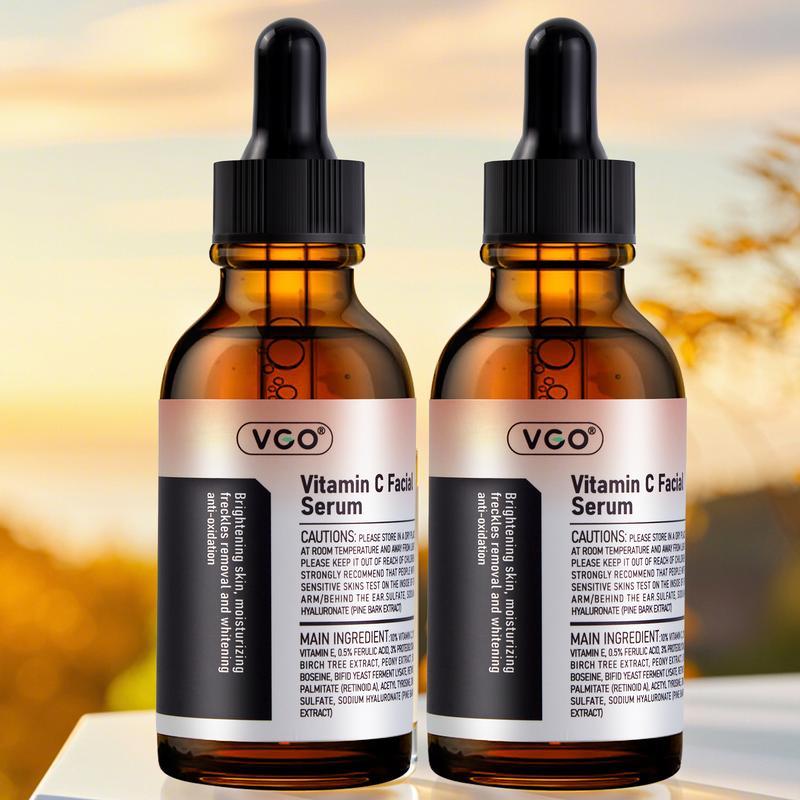 VGO Vitamin C Facial Serum Essence, 30ml   60ml  Skincare Face Serum, Moisturizer Gentle Serum Vitamina CMoisturizing cream  deep hydration easily absorbed winter Moisturizer dry skin Reduce wrinkles brightening serum even skin tone oil control serum