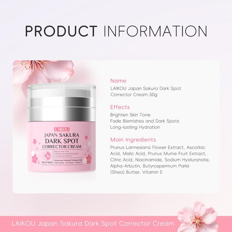 Sakura Facial Spot Cream, 2 Counts set Moisturizing Face Cream for Dark Spot Corrector, Hydrating Facial Moisturiser, Face Lotion for Women & Men