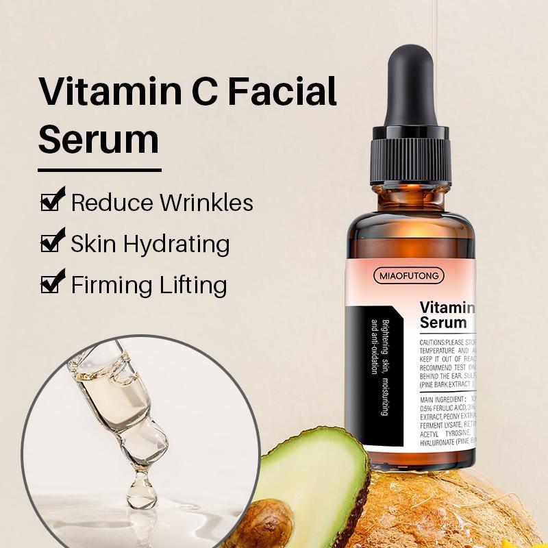 Vitamin C Facial Serum, 3 Counts Moisturizing Skin Care Serum, Hydrating Nourishing Skin Care Product for Women & Men