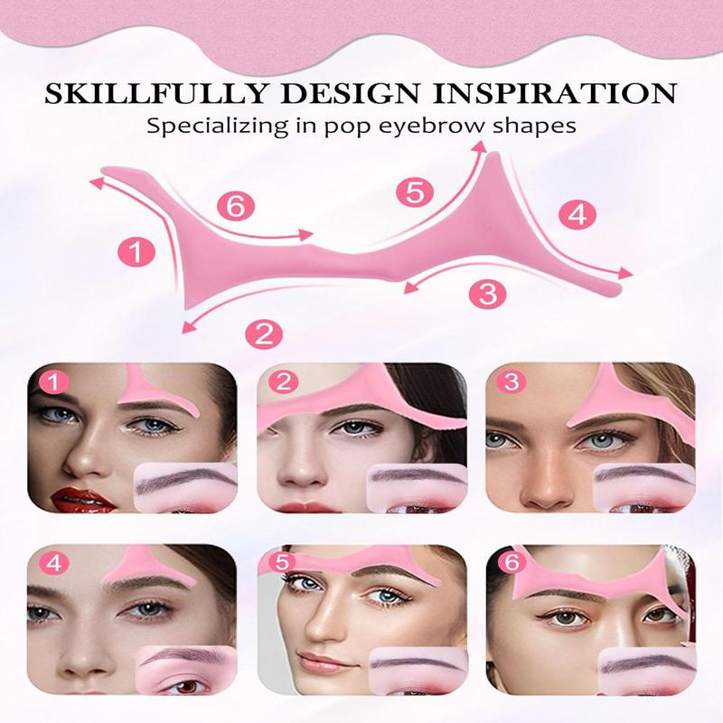 Multi-functional Silicone Eyeliner Aid, 2pcs set Eyeliner Stencil, Eyebrow Template, Professional Makeup Tools for Women