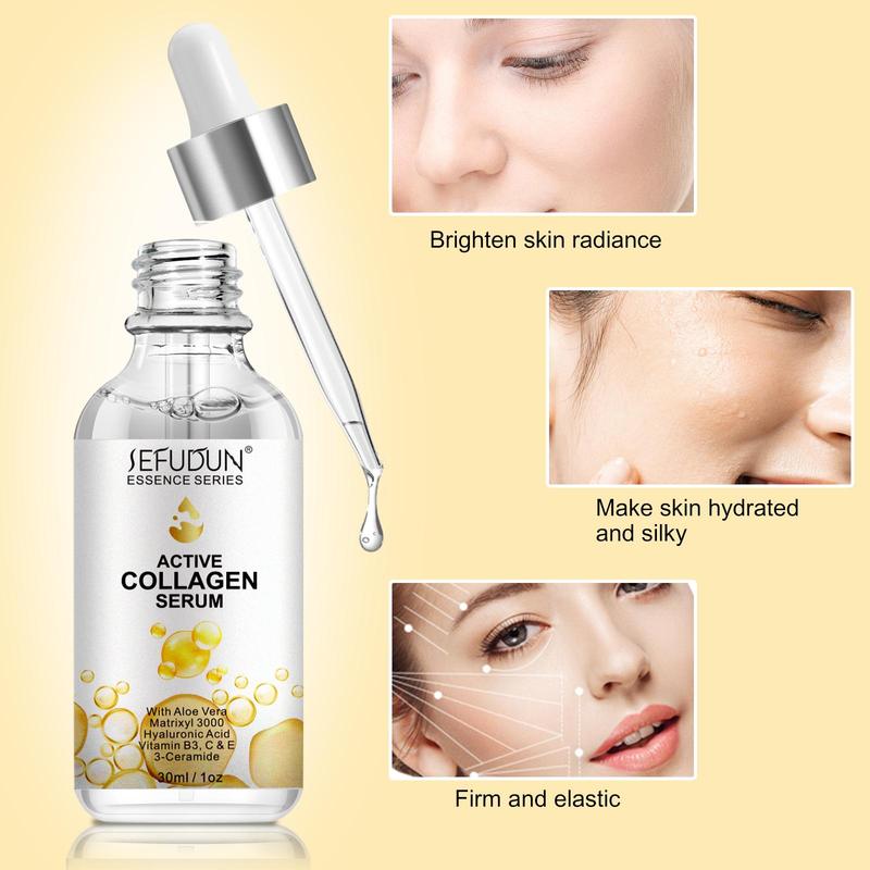 Collagen Facial Essence, 2 Counts Moisturizing Skin Care Serum for Firming Skin, Hydrating Skin Care Product for Women & Girls