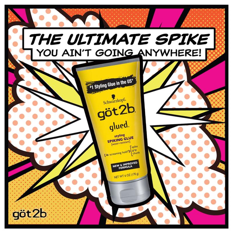 Got2b Original Glued Styling Spiking Hair Gel, Water Resistant, Travel Size, 1.25 Ounce (Pack Of 1)