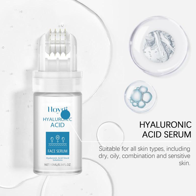 Hyaluronic Acid Microneedle Roller Serum, 3 Counts Moisturizing & Firming Facial Serum For Reducing The Look Or The Signs Of Aging