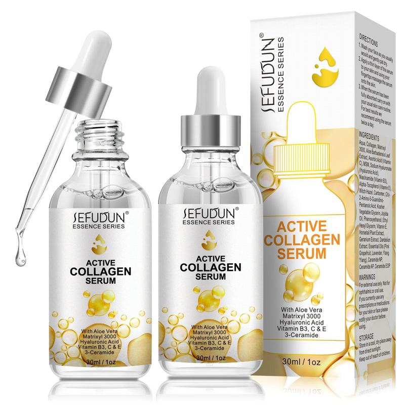 Collagen Facial Essence, 2 Counts Moisturizing Skin Care Serum for Firming Skin, Hydrating Skin Care Product for Women & Girls