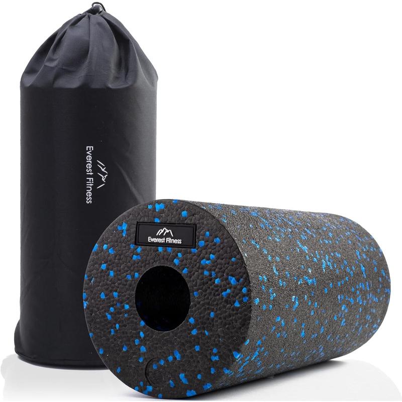 Foam Roller - Medium Density Level - Foam Rollers for Back Pain or Muscle Masse - Physical Therapy Roll for Legs or Body - Deep Tissue Masse - Black Blue