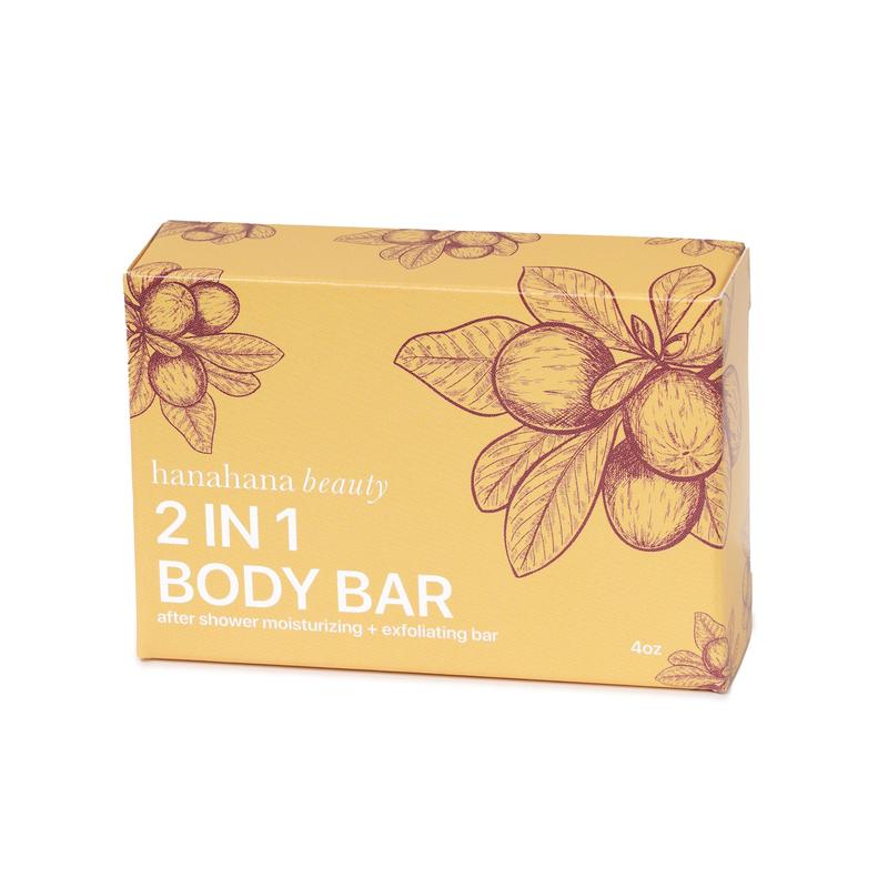 2-in-1 Shea Body Bar - Moisturizing Exfoliating In Shower Bar with Shea Butter, Cocoa Butter, and Avocado Oil