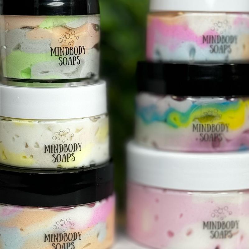 Rose & Lavender Whipped Body Butter Non-Greasy Whipped Natural Shea and Mango Butter Body Butter Jojoba Oil Luxurious Butter.