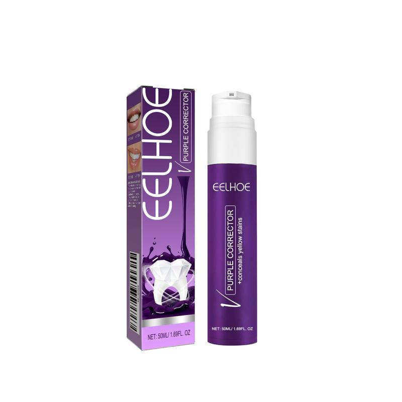 V34 Purple Toothpaste Whitens Teeth, Removes Stains, Prevents Pigmentation, and Makes Yellow Teeth Clean, White, and Brightens