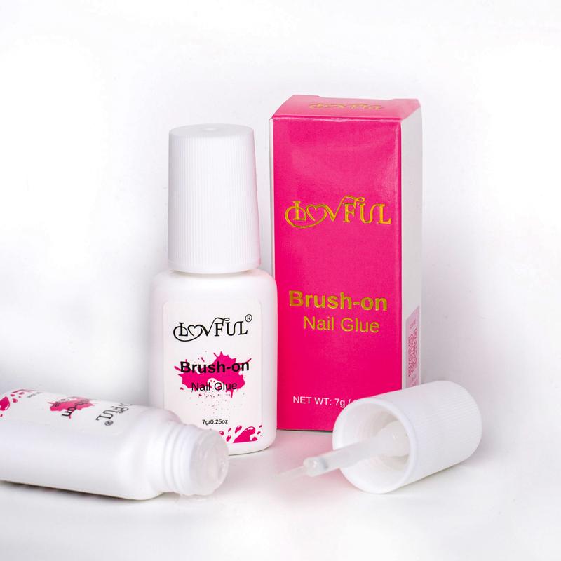 Lovful Brush On Nail Glue Nail Polish Manicure Nail Adhesive Nail Art For Press On Nails