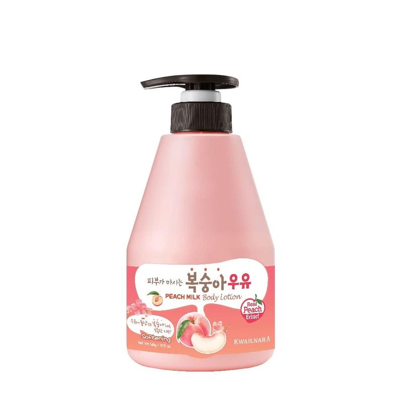 [WELCOS KWAILNARA] Milk Body Lotion 560 g   19.75 Fl. oz (Strawberry Peach Banana) Body Care Hydrating Moisture Moisturizing Daily Smooth