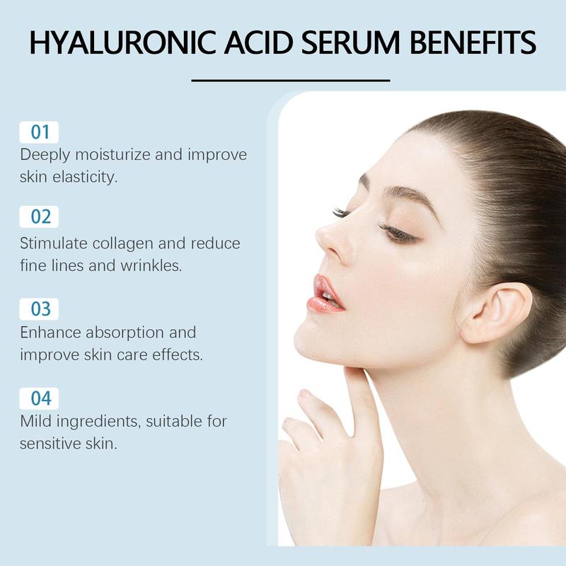 Hyaluronic Acid Microneedle Roller Serum, 3 Counts Moisturizing & Firming Facial Serum For Reducing The Look Or The Signs Of Aging