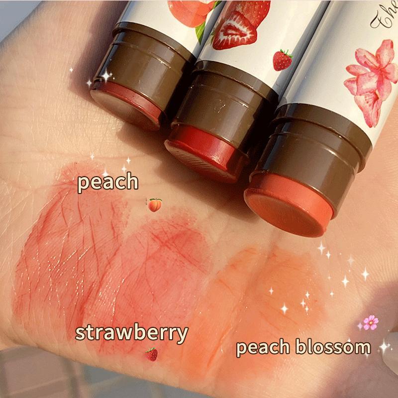 Strawberry Flavored Moisturizing Lipstick, Long Lasting Tinted Lip Balm, Hydrating Lip Gloss for Girls & Women, Christmas Gift