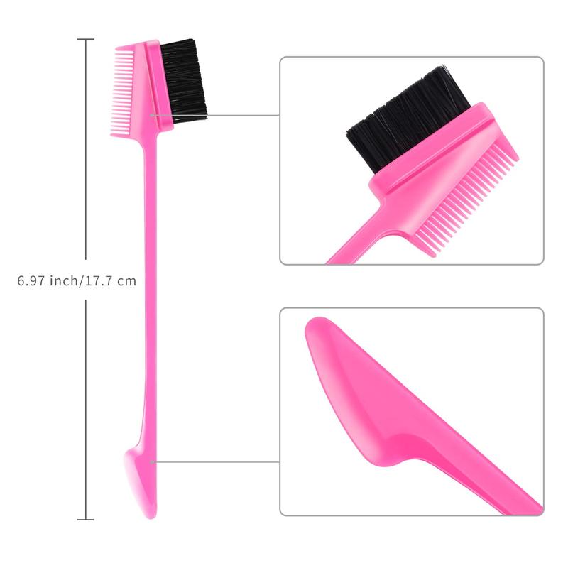 Random Color Wiggins Hair 1 PCS Styling Edge Comb Double Sided Edge Brush Edge Control Brush & Baby Hair Brush Comb