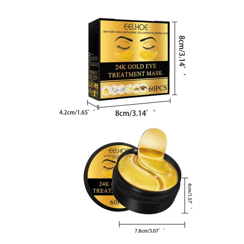 24k Gold Comfort Under Eye Patch, Skincare Moisturizing Eye Mask for Soothing Dry Skin, Hydrating Personal Eye Skin Care Supplies for Daily Use, Summer Skin Care Products