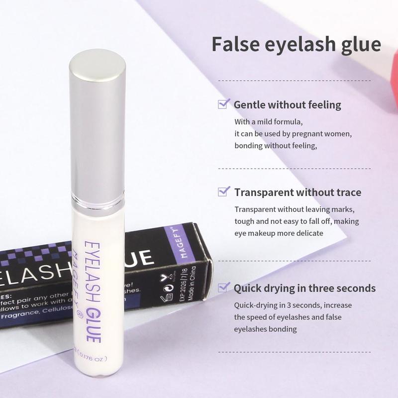 Long Lasting Eyelash Glue, Natural Lashes Glue, False Eyelashes Glue, False Eyelashes Quick-drying Glue, Eye Music Festival Christmas Makeup Accessories, Flawless Spring Cosmetic Gift, Summer Makeup Tool, Makeup Products, Lashes Glue, Lashes Clusters Glue