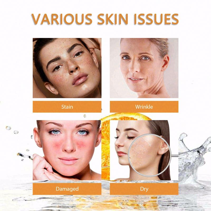 [Free Shipping]Vitamin C E  Ferulic acid serum , All Skin Types Skincare,Vitamin C Facial Serum Essence, Anti Aging Facial Brightening Fragrance Plumper, Fade Dark Spots & hyperpigmentation,  Acne stain Dull Skin, Korean Skincare Skin Repair Comfort