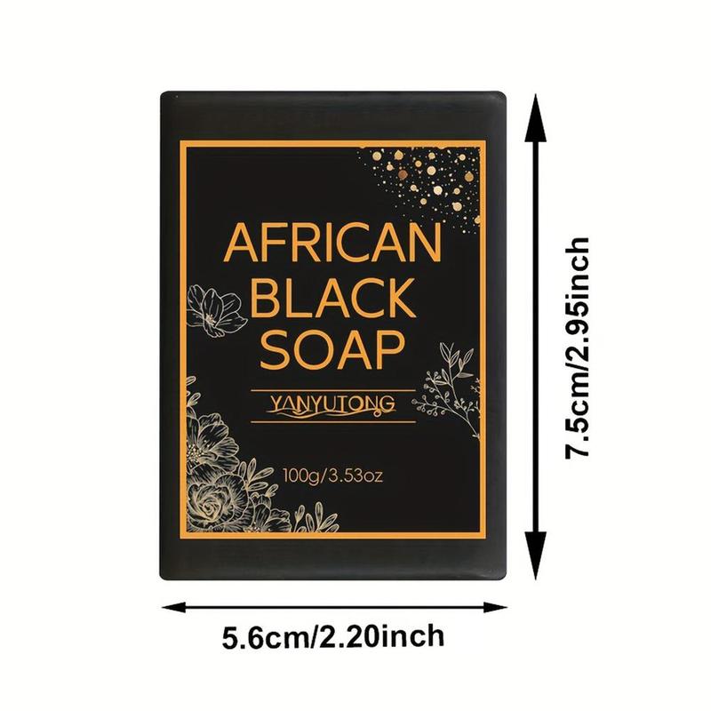 African Black Soap Bar, 6 Counts set Moisturizing Facial & Body Wash Soap Bar, Deep Cleansing Soap for Women & Men All Skin Types