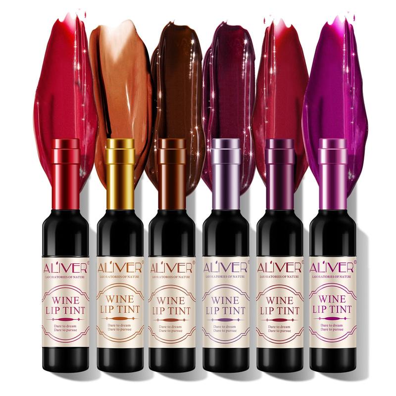 ALIVER Upgrade 6 Shades Lip Tint Set - Super Long-Lasting & High Pigmentation Gloss Lipgloss