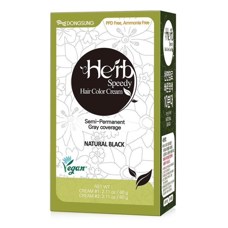 Herb peedy Color Cream D Free (Natural Black, 1 pack) Korean Herbal Ammonia Free Vegan Hair Dye un rotection Odorless No more Eye and calp Irritations From Coloring For ensitive calp