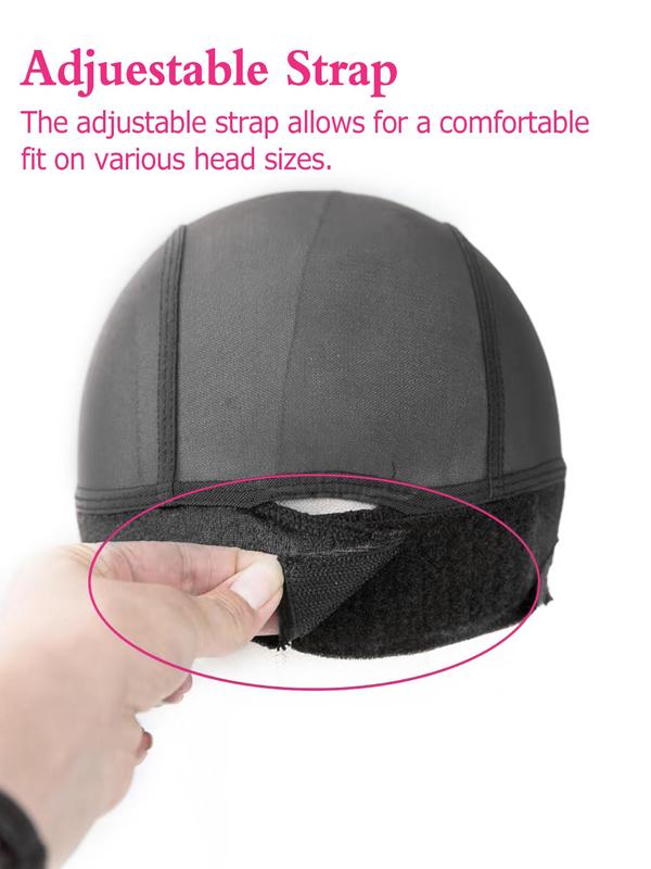 Wig Cap with Grip Band for Keeping Wigs in Place, Adjustable Strap Lace Front Wigs Non Slip Cap, Wig Accessories for Women & Men