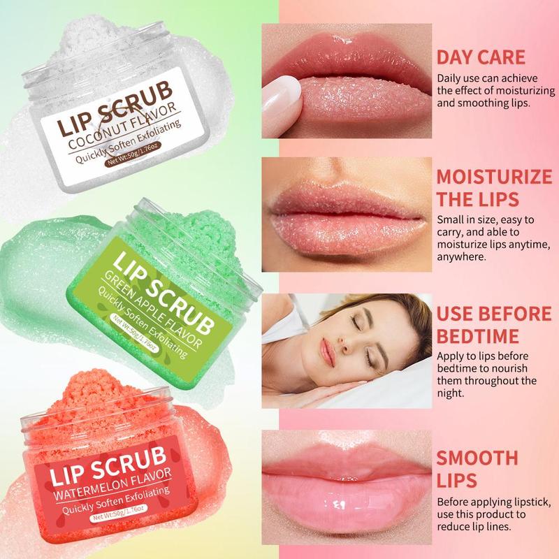 Lip Scrub, 1 Box Exfoliating Lip Scrub Cream, Moisturizing Lip Exfoliator, Lip Care Product for Women & Girls