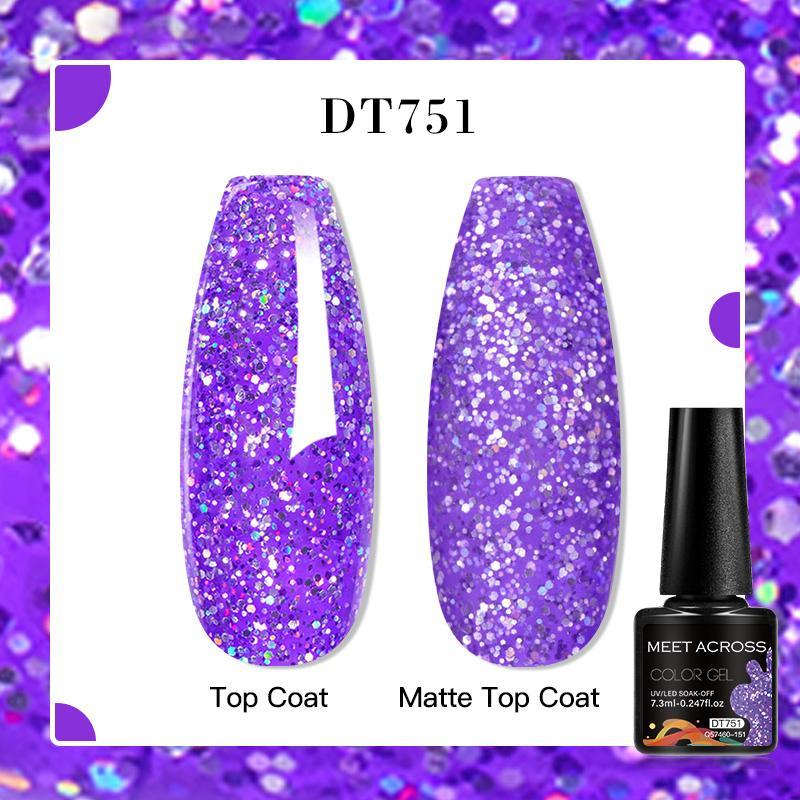 Nail Gel Polish Set, 10pcs set Colorful Glitter Gel Nail Polish, Need Lamp Cure Semi Permanent UV Gel, Fall Winter Gel Nail Polish Collection