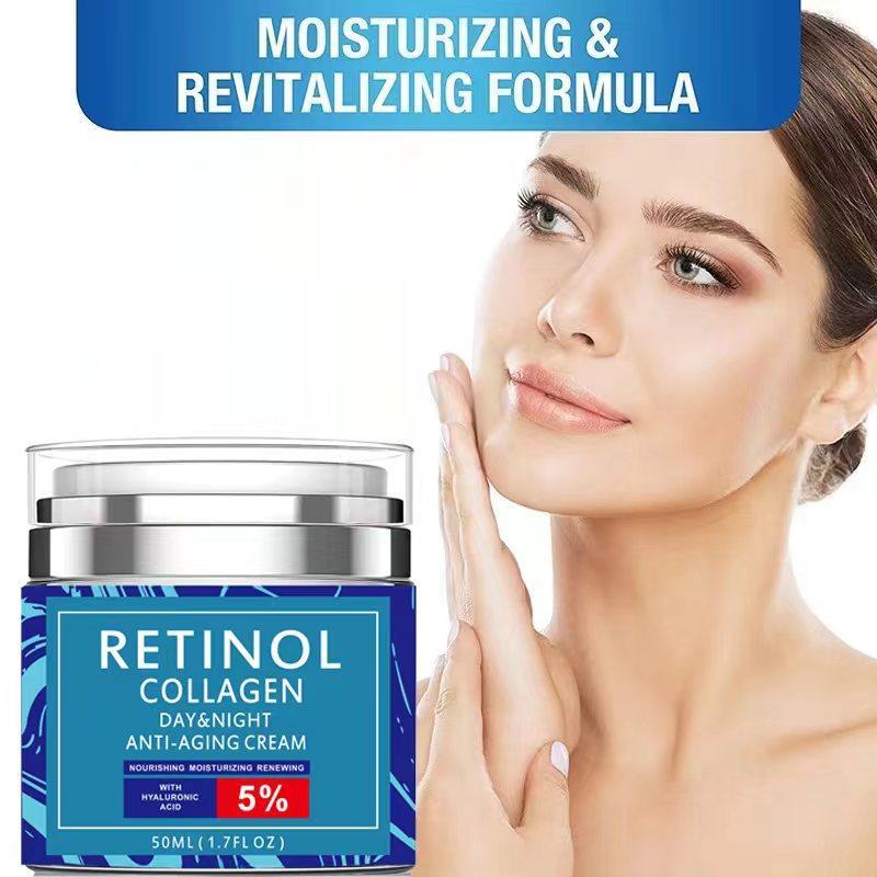 Retinol & Collagen Moisturizing Night Cream, Hydrating Nourishing Face Cream, Face Moisturizer for Women & Men All Skin Types