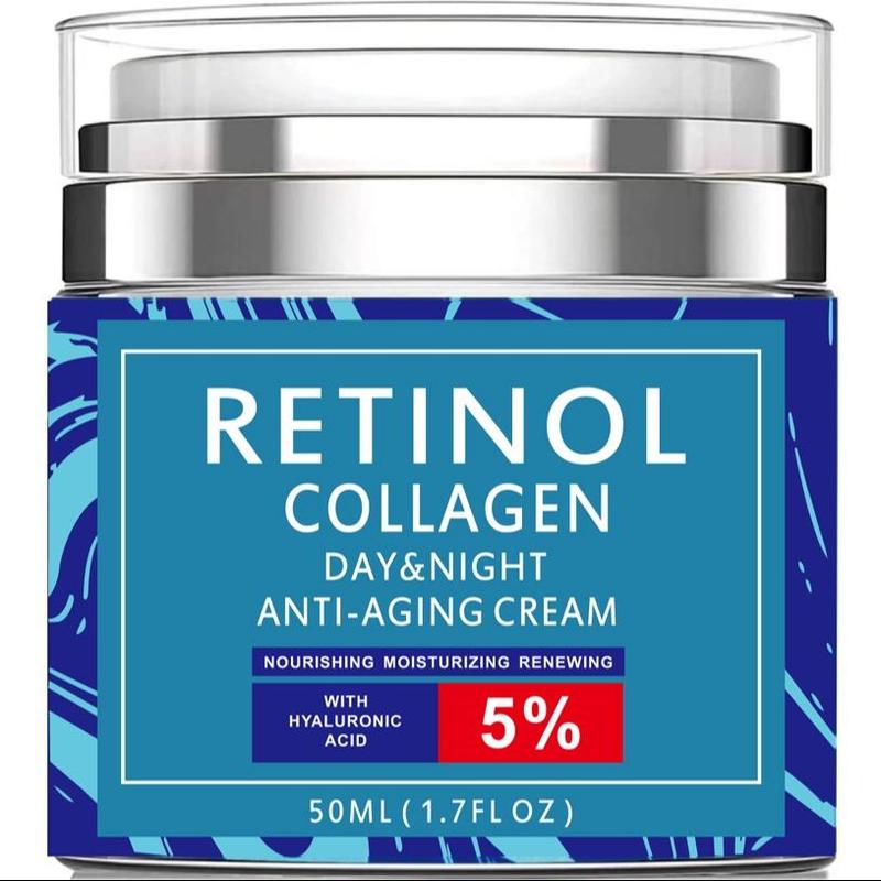 Retinol & Collagen Moisturizing Night Cream, Hydrating Nourishing Face Cream, Face Moisturizer for Women & Men All Skin Types