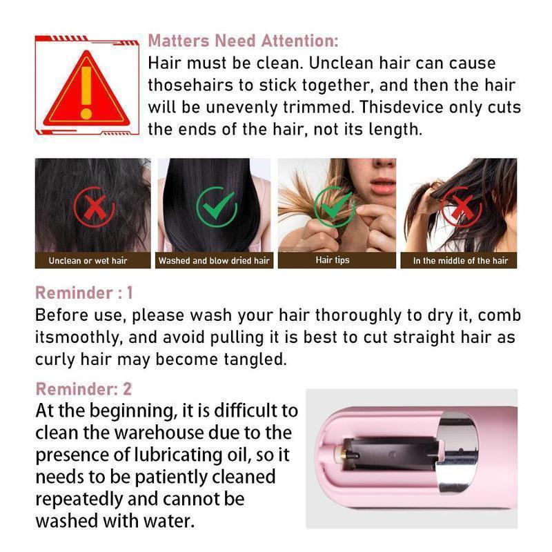 2 in 1 Hair Straightener Trimmer, 1 Set USB Rechargeable Hair Clipper for Women, Portable Hair Styling Tool for Home & Travel