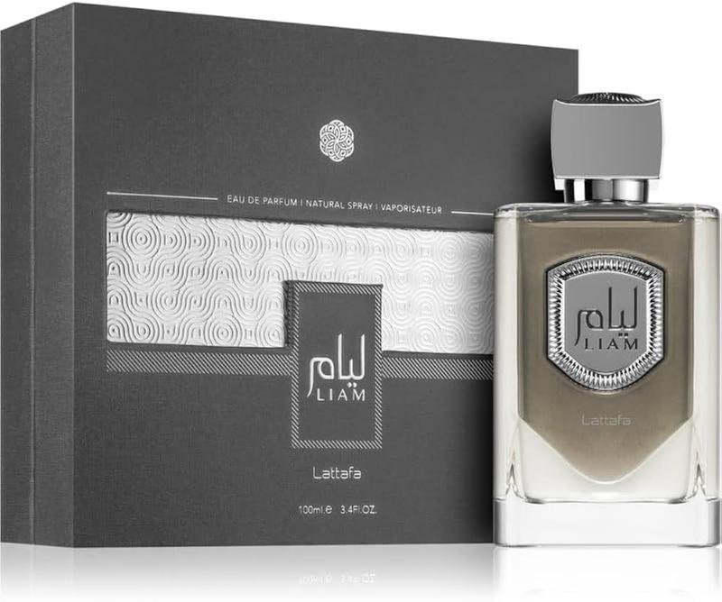 Lattafa Liam Grey Eau de Parfum Spray for Unisex, 3.4 Ounce