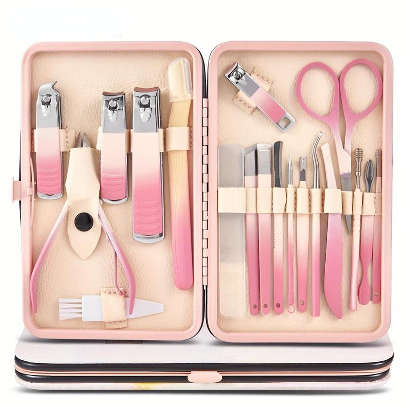 Manicure Set With Storage Case, 1 Set Portable Multi-functional Nail Clipper Kit Pedicure Care Tool, Nail Kit For Women & Men