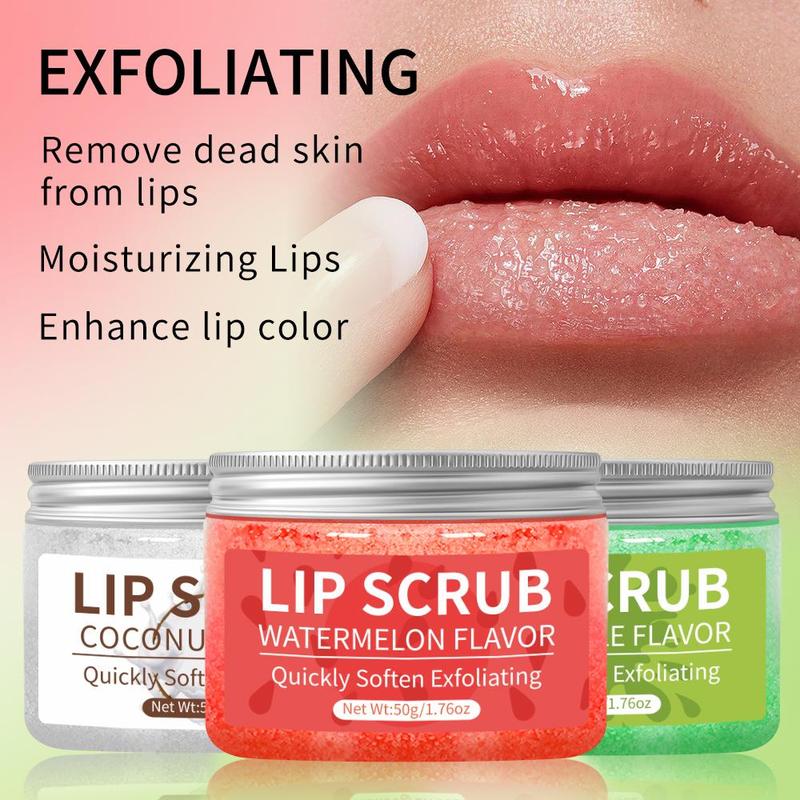 Lip Scrub, 1 Box Exfoliating Lip Scrub Cream, Moisturizing Lip Exfoliator, Lip Care Product for Women & Girls