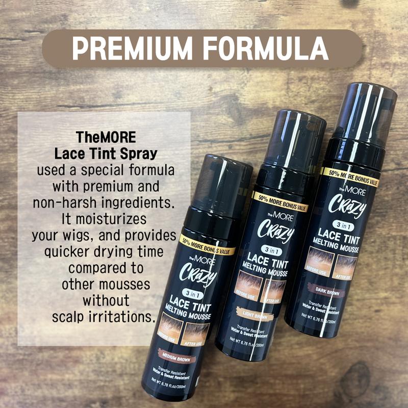 TheMORE Crazy 3 in 1 Lace Tint Mousse for Lace Wigs