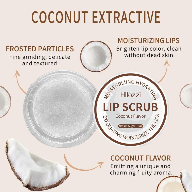 Lip Scrub, 1 Box Exfoliating Lip Scrub Cream, Moisturizing Lip Exfoliator, Lip Care Product for Women & Girls