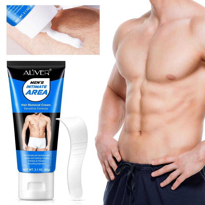 Men's Intimate Area Hair Removal Cream, 1 Box 2 Boxes Gentle Formula Hair Removal Cream, Suitable for Arms, Legs, Underarms