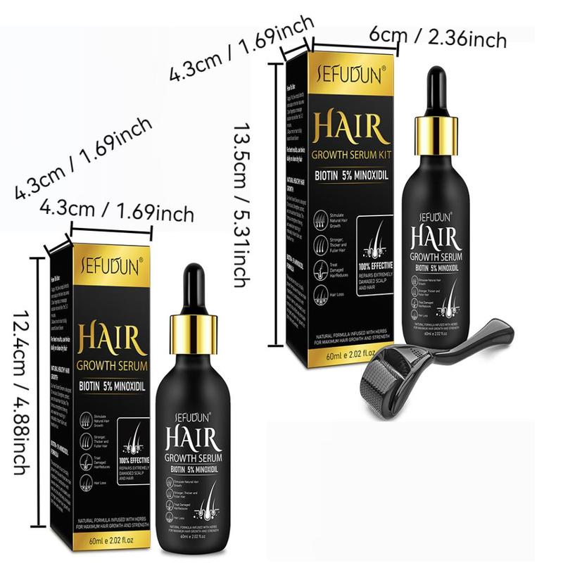 2 Minoxidil Hair Sprays & 1 Microneedle Roller Kit, 3 Counts set Moisturizing Hair Care Spray for Making Thin Hair Look Thicker, Haircare Products