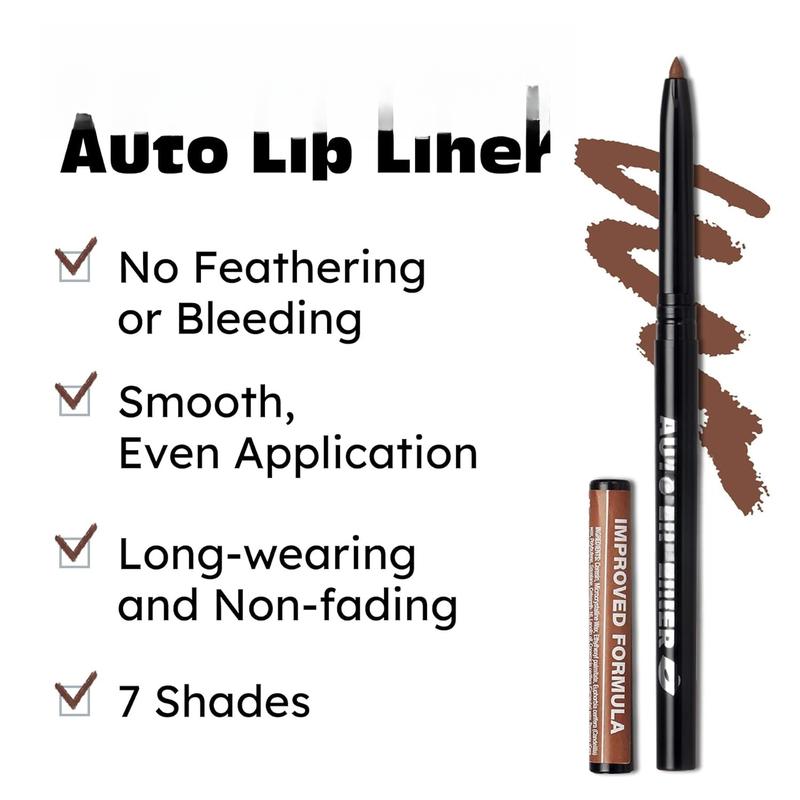 Auto Lip Liner Pencil, Long Lasting, Smooth Application Mechanical Lip Liner Pencil (Espresso)