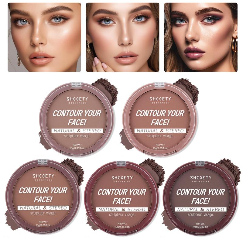 Natural Modification Bronzer, 1 Count Brown Contour Powder, Daily Facial Makeup, Brightening and Contouring Powder