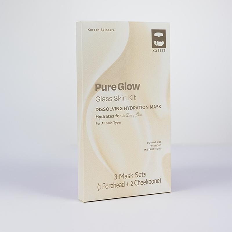 Glass Skin Kit (Dissolving Hydration Mask + Hydrating & Revitalizing Mist + Moisturizing Cream) Firming and Glowing Skincare