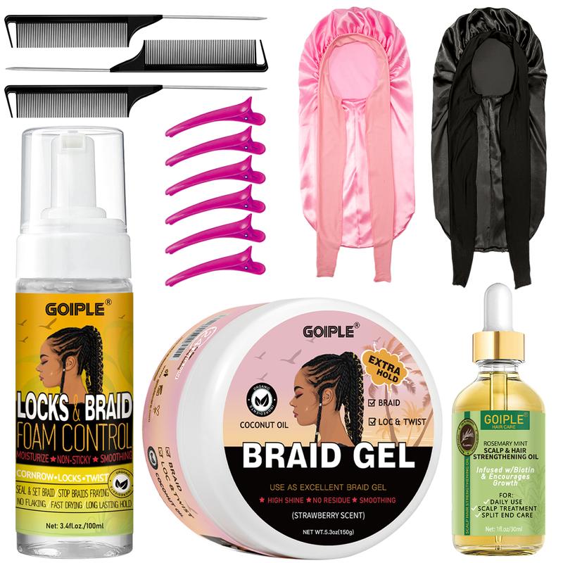 Smoothing Braid Gel for Perfect Braids, Locs, and Twists - High Shine, Frizz-Free, and Long-Lasting Hold