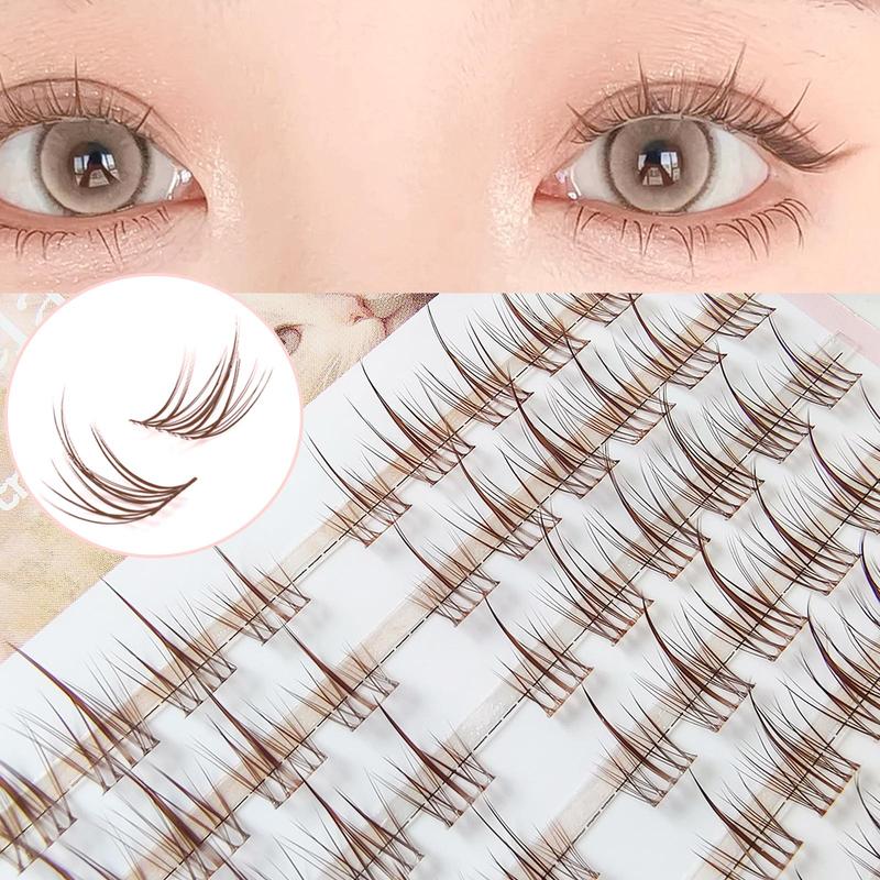 Natural Look Eyelashes Extensions, 1 Box Individual False Eyelashes, Self Grafting Eyelash Extensions, Soft False Eyelashes for Women Eye Makeup Enhancement