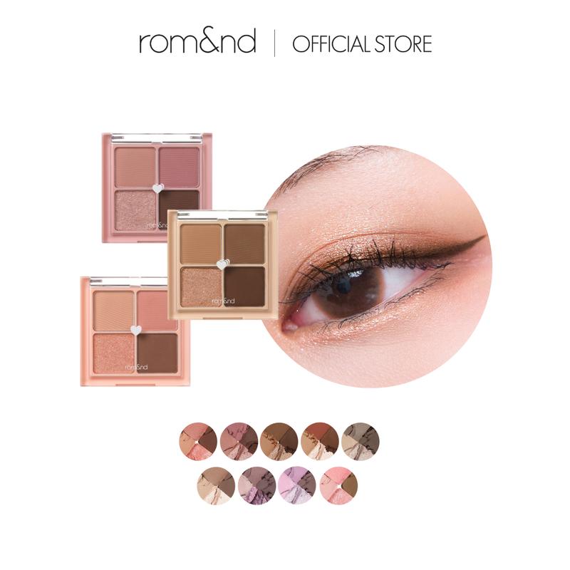 [rom&nd Official Shop] rom&nd Better Than Eyes 50g, Matte Quad Eyeshadow, Non-Creasing Formula, A four-step eyeshadow, Long-Lasting daily palette