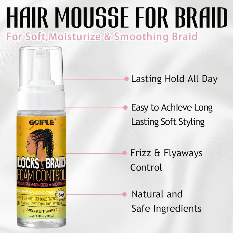 Smoothing Braid Gel for Perfect Braids, Locs, and Twists - High Shine, Frizz-Free, and Long-Lasting Hold